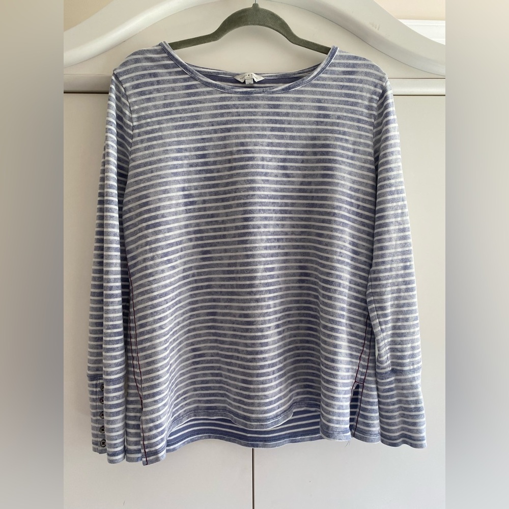 Lucky Brand Blue and White Striped Top